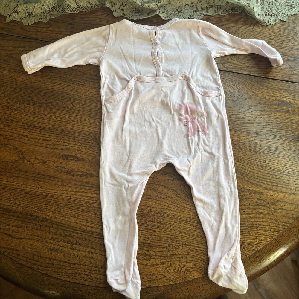 Petit Bateau Baby White Long Sleeve Bodysuit 18 Months‎ Cotton Circus Animals - Picture 2 of 11